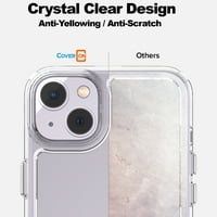 Coveron за калъф на Apple iPhone, хибриден тънък годен твърд гръб TPU RIM Телефон твърд капак, чист с хромирани бутони