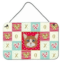 Carolines Treasures CK5132DS MAN CAT LOVE WALL или DOOR HARKING отпечатъци, 8x12, многоцветни