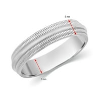 За вас Milgrain Comfort Fit Band се предлага в Platinum за нея и него, размер на групата-7