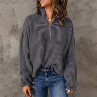 Пуловери за жени Kint с дълъг ръкав с цип пуловер пуловер за жени за жени