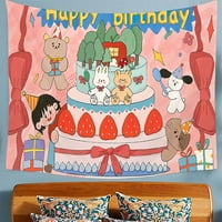 Xinhuadsh рожден ден гоблен голям детска стая декорация на стена полиестер детски стоки за стона на банкет