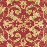 Anatolia Chloe Floral Wool Runner Rug, Burgundy Sage, 2'3 8 '