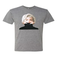 Wild Bobby, Hip Marilyn Monroe Portrait Classic Beauty Pose, известни хора, мъже Premium Tri Blend Tee, Premium Heather, X-Large