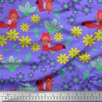 Листа от тъкани Soimoi Rayon, флорални и FO карикатурни отпечатъци от плат по двор
