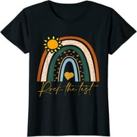 Ден на теста за тест за жени Rock the test Rainbow Teasding Casual Short Leade