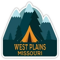 West Plains Missouri Souvenir Vinyl Decal Sticker Camping Design Design