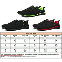 YMIYTAN MENS Неплъзгащи се атлетични обувки, работещи удобно кръгло пръст за ходене обувки за джогинг маратонки Черно червено 6.5