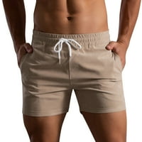 Къси американски Мъжки шорти мъжки летни Плътен цвят панталони джоб Шнур хлабав бързо суха ежедневни спортни работи прави Шорти плажни панталони подарък момче блясък