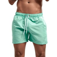 Мъжки плюс размер шорти панталони шнур джоб твърди бонбони пет точка плажни шорти