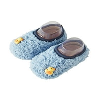 Унисе ежедневни меки обувки за дома зима топла спалня плетена Къща за обувки синя патица 6С-6.5 с