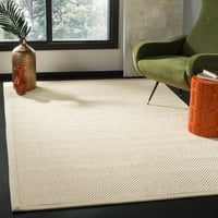 Естествени влакна Clarissa Solid Sisal Area Rug, Light Beige на слонова кост, 5 '8'