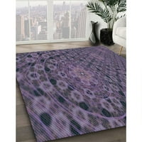 Ahgly Company Indoor Square Plated Plum Purple Area Rugs, 5 'квадрат