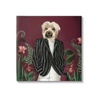 Ступел индустрии шик мода куче фантазия блейзър облекло модерен животински графика галерия увити платно печат стена изкуство, дизайн от къща от роза