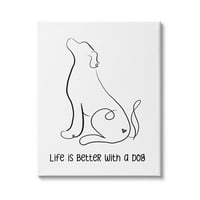 Ступел индустрии Животът е по-добре с куче минимален домашен любимец чертеж, 20, дизайн от Анна Куач