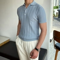 fvwitlyh мъжки хавайски ризи мъжки ивици удобни прилепнали поло риза ежедневна тениска за голф