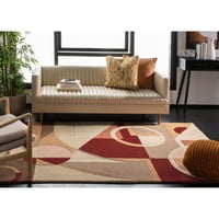 Rodeo Drive Clarissa Abstract Geometric Wool Area Rug, Blue Multi, 5 '8'