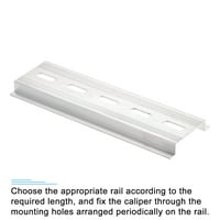 Uxcell 4 ”1.38” 0.29 ”DIN RAIL SLONTE MONTING GUIDE ALUMINUM SIVER TONE