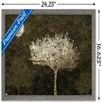 Iluminated tree at Night Wall Poster, 14.725 22.375 рамки