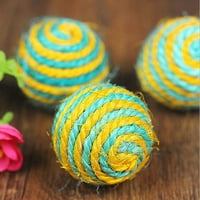 Hobeauty Pet Cat Toy Ball Cat Sisal Ball Interactive Cat Ball Cat Rolling Ball Scratch Cat Toy