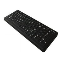 TG Electronics Inc KBA-CK103S-BNUW-US CLEANBLED Запечатана черна клавиатура; Ключ W бяла подсветка. Издържа на хос