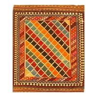 Canvello Multi Color Hand Knotted North West Kilim - 4'7 '' 7'4 ''