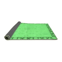 Ahgly Company Indoor Square Oriental Emerald Green Традиционни килими, 7 'квадрат