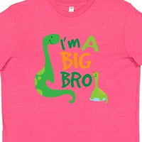 Инктастичен Аз съм голям брат динозавър момчета брат съобщение младежка тениска