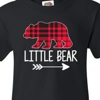Мастически карирана малка мечка със стрелка младежки тениска