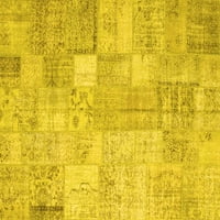 Ahgly Company Machine ПРОЧАВАНЕ НА ВЪЗДУШНА ПРЕДА ПЪРВЕН Жълта преходна площ килими, 8 '10'