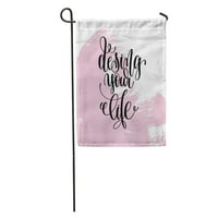 Вашият живот надписи положително за и любов на розово градинско знаме декоративно знаме къща банер