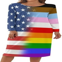 Американски И ЛГБТ Транссексуални флаг салон рокля за жени хлабав годни печат нощница спално облекло