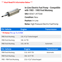 Вградена електрическа горивна помпа-съвместима с-Форд Мустанг 1984