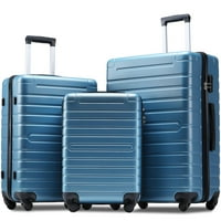 Хомо 3-Брой багаж комплект, преносим голям капацитет пътуване багаж Чанти с ТСА заключване, 20+24+28