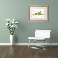 Търговска марка изобразително изкуство Тусон Аризона Скайлайн Макларън-1 платно изкуство от Марлийн Уотсън, бял мат, бреза рамка