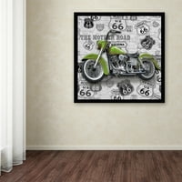 Марка изящно изкуство 'винтидж мотоциклети по път 5' платно изкуство от Жан Плут