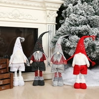 Kripyery Коледа орнамент разтеглив широко приложение Очарователна фина изработка Празнична декорация Ръчно изработена коледна стояща безлична кукла за подарък