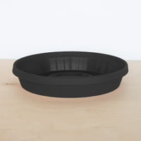 Bloem 12 -in Terra кръгла пластмасова тава за чинии за растение - черно