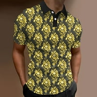 Поло ризи за мъже мода пролет лято ежедневно късо ръкав завой отпечатани ризи от печат от блуза от блуза мъжки ризи