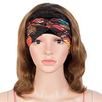 Rebecca Fashion Headband Wig Wig Human Hair Body Wave Wigs с ленти за глава, прикрепени 130% Плътност Глели без дантела предни перуки за черни жени
