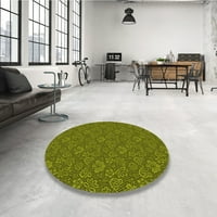 Ahgly Company Indoor Round шарка с шам -фъстък зелени килими, 4 'кръг