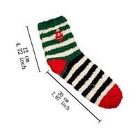 Yubnlvae 1pair възрастни коледни чорапи Женски топли коралови плюшени чорапи за средна тръба чорапи b