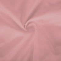 Женски ежедневни свободни приспособления флорални блузи Руфър Горна кръгла шия с къс ръкав Небрежен плътно цвят розово s