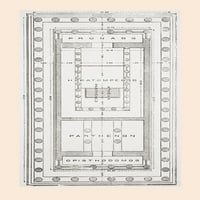 Етажен План На Партенона, Атинския Акропол, Гърция. След Вилхелм д� _ рпфелд. От Кунстгешите В Билдерн, Публикувана 1902. от Кен Уелски Дизайн Снимки