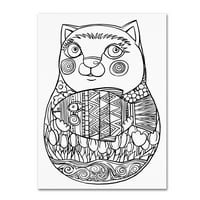 Търговска марка изобразително изкуство 'котка Руски 2' платно изкуство от Оксана Зиака