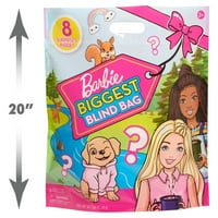 Барби най-голямата сляпа чанта, изненадите включват плюшено животно, фигури и лента за глава, подарък за деца, детски играчки за възрасти, подаръци и подаръци, ексклузивни