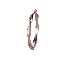 0. Каратова Сватбена халка ръчна изработка диамант моасанит Диамонд юбилеен пръстен Стифираща се усукана лента с 18к златно покритие