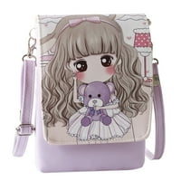Kawaii сладка чанта за пратеник за жени, подаръци за малки момичета, мини детски портмонета бебешка чанта за малко дете слънчеви очила за подарък bo set пътуване рамо кръстосано тяло, лилаво