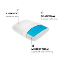 Сензорпедична есенциална колекция гел-облицовка памет пяна комфорт възглавница за легло