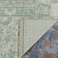 Couristan Afuera Country Cottage Rug, Sea Mist, Ivory