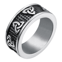 Мъжки от неръждаема стомана келт Троица възел Сватбена лента за пръстен размер 11